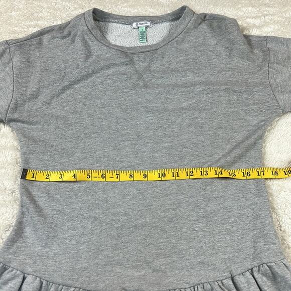 Susina long sleeve drop waist grey sweatshirt dress, size small - Picture 7 of 11